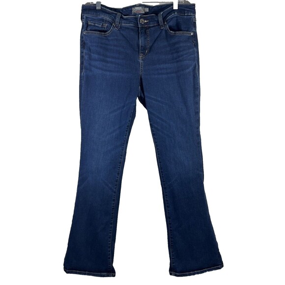 TORRID Size 14 R Mid Rise Slit Boot Blue Denim Jeans Super Soft - Picture 2 of 12